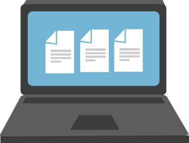 Bir bilgisayarın vektör illüstrasyonu.