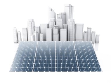 alternatif enerji ile 3D Şehir.