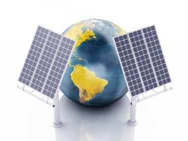 3D dünya küre. Eko enerji kavramı