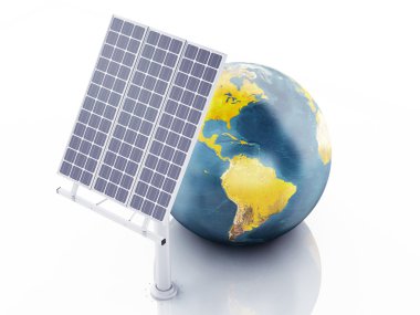 3D dünya küre. Eko enerji kavramı