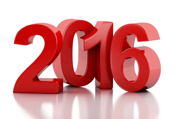 3D-Nieuwjaar 2016 — Stockfoto