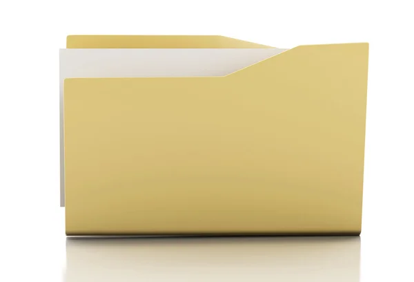 3d Yellow folder — Stock Photo, Image