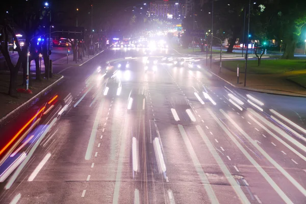 Traffic lights in motion. Stock Photo