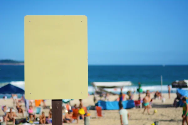 Assinar na praia. — Fotografia de Stock
