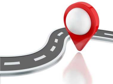 PIN işaretçisiyle 3D yol