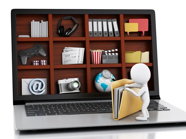 3D beyazlar dizüstü bilgisayar ve Multimedya.