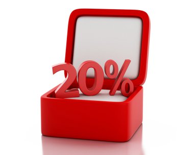 yüzde 20 indirim ile 3D hediye kutusu.