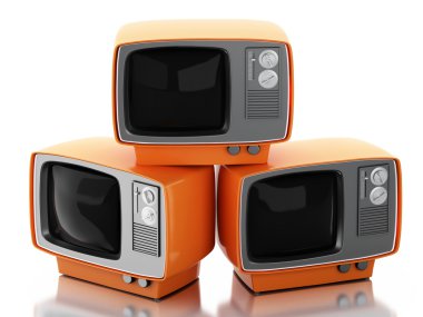 retro TV 3B yığın ayarla.