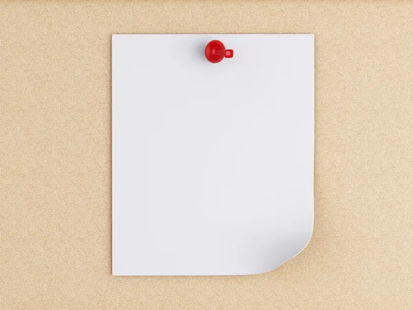 3d Post-it Notizen über Korkplatte. — Stockfoto