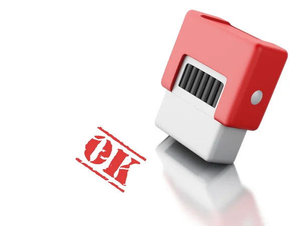 3d Stamp with the word ok — Stock Photo, Image