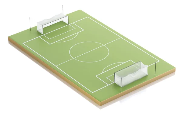 3D fotbollsplan — Stockfoto
