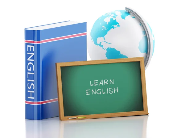 3d aprender inglés. Concepto educativo . — Foto de Stock