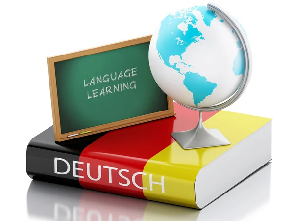 3d Aprender alemán. Concepto educativo . —  Fotos de Stock