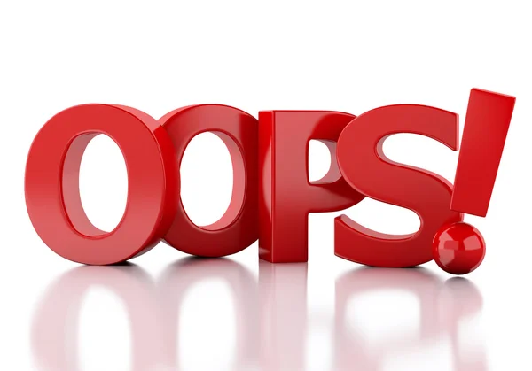 3d word oops — Stock Photo, Image