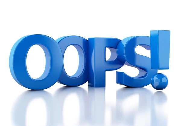 3d palavra oops — Fotografia de Stock