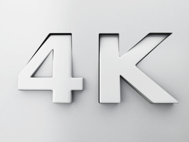 3D görüntü. 4 k metin kazınmış ve yüzeyden kalıptan çekilmiş.