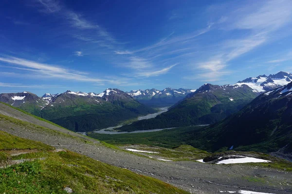 Piękne Krajobrazy Gór Alasce — Zdjęcie stockowe