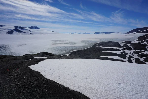 Hermosa Vista Del Glaciar Exit Alaska Día Soleado — Foto de Stock