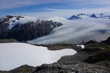 Güneşli bir günde Alaska 'daki Buzul Çıkış' ın güzel manzarası