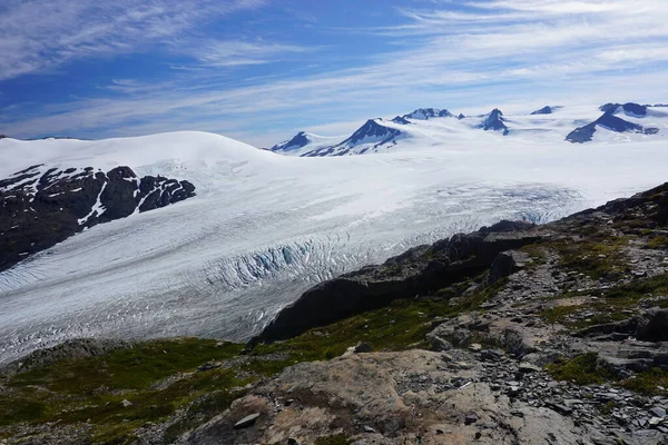 Güneşli Bir Günde Alaska Daki Buzul Çıkış Güzel Manzarası — Stok fotoğraf