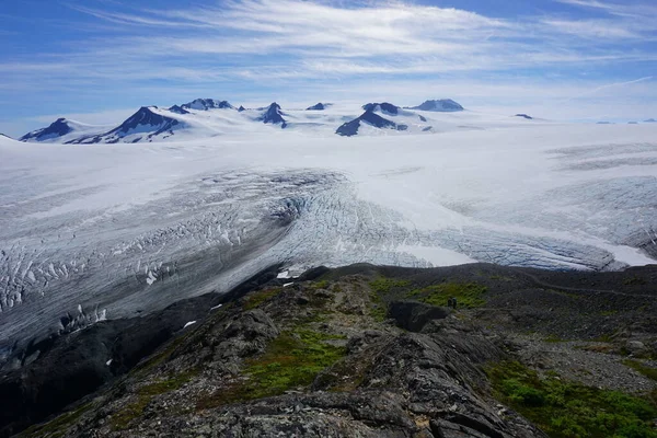 Güneşli Bir Günde Alaska Daki Buzul Çıkış Güzel Manzarası — Stok fotoğraf