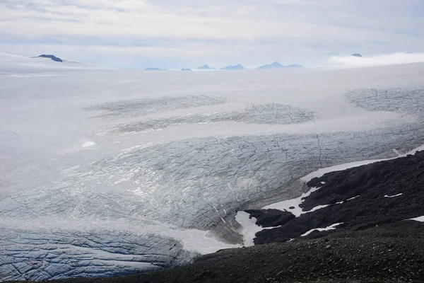 Bela Vista Saída Glaciar Alasca Dia Ensolarado — Fotografia de Stock