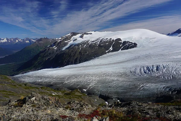 Krásný Výhled Východ Ledovec Aljašce Slunečného Dne — Stock fotografie