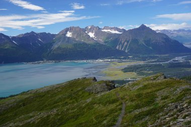 Alaska 'daki dağların güzel manzarası