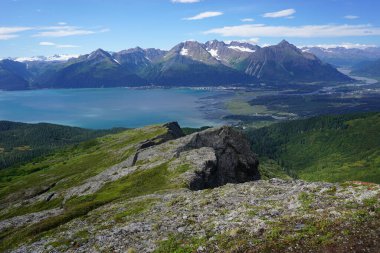 Alaska 'daki dağların güzel manzarası