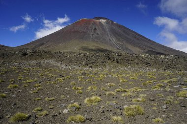 Yeni Zelanda 'daki Tongariro Ulusal Parkı' nın güzel manzarası