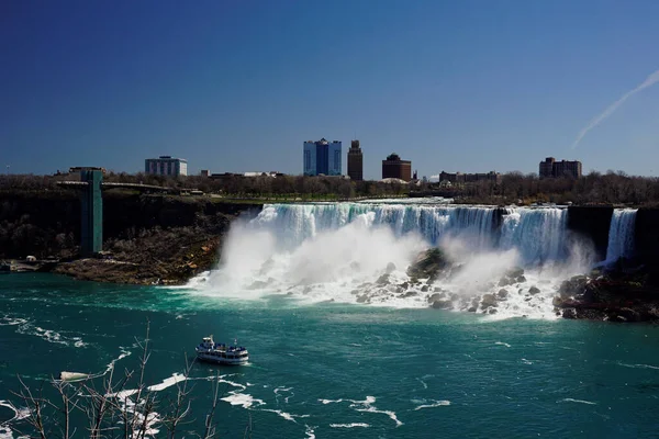 Bela Vista Sobre Quedas Americanas Niagara Cai Ontário Canadá — Fotografia de Stock