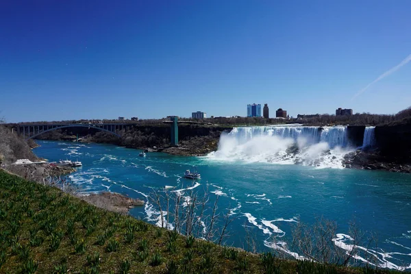 Bela Vista Sobre Quedas Americanas Niagara Cai Ontário Canadá — Fotografia de Stock