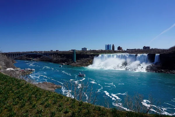 Hermosa Vista Las Cataratas Americanas Niágara Cae Ontario Canadá — Foto de Stock