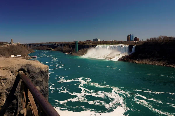 Hermosa Vista Las Cataratas Americanas Niágara Cae Ontario Canadá — Foto de Stock