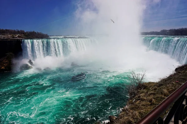 Vista Sobre Caída Herradura Las Cataratas Del Niágara Vistas Día — Foto de Stock