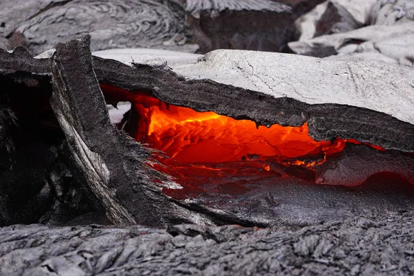 Fluxo Lava Havaí Big Island — Fotografia de Stock