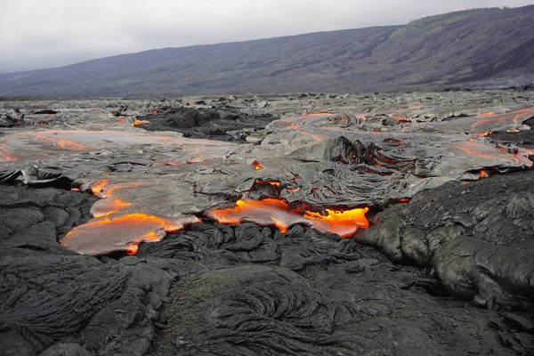 Lava Ροή Στη Χαβάη Big Island — Φωτογραφία Αρχείου