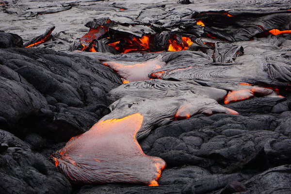 Lava flow in Hawaii Big Island
