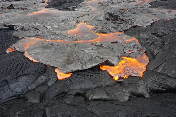 Fluxo Lava Havaí Big Island — Fotografia de Stock