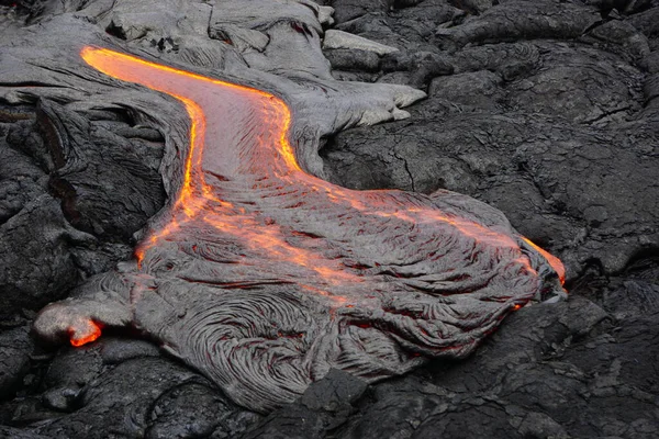 Lava Áramlás Hawaii Big Island — Stock Fotó