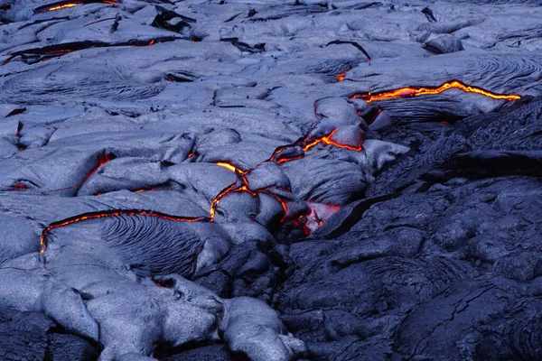 Fluyendo Lava Isla Grande Hawaii —  Fotos de Stock