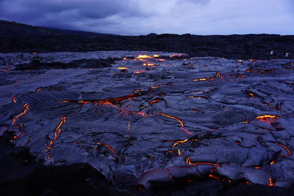 Fluyendo Lava Isla Grande Hawaii — Foto de Stock