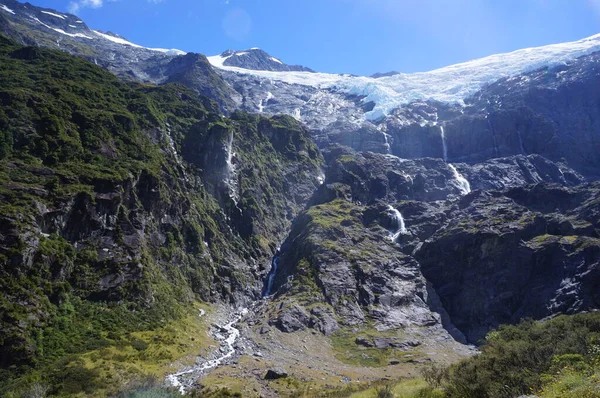 Rob Royg Lacier Sunny Day Nieuw Zeeland South Island — Stockfoto