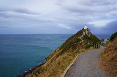 Nugget Point Deniz feneri Yeni Zelanda Catlins sahilinde, Otago