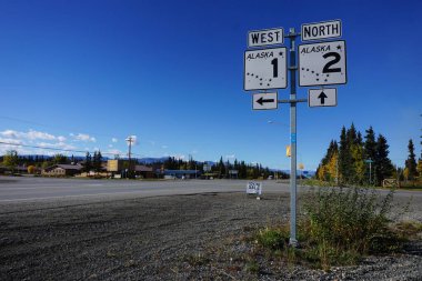 Alaska 'daki Otoyol Tabelası