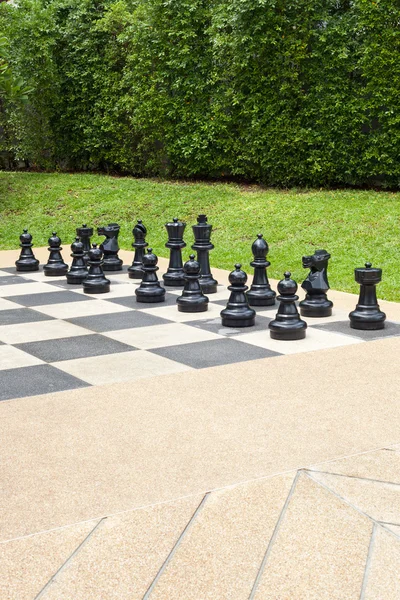 Chess in the garden — Stock Photo, Image