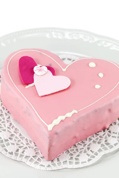 Gâteau en forme de coeur — Photo
