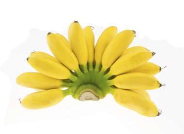 Pisang Mas, muz beyaz arka plan izole