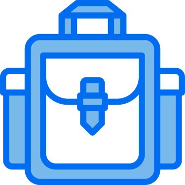 Okul Çantası minimalist vektör simgesi