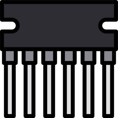 Dijital işlemci simgesi. Çip simgesi. Teknoloji simgesi